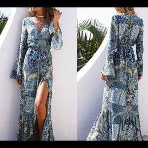 Multi-color Long Maxi Dress Size XL
